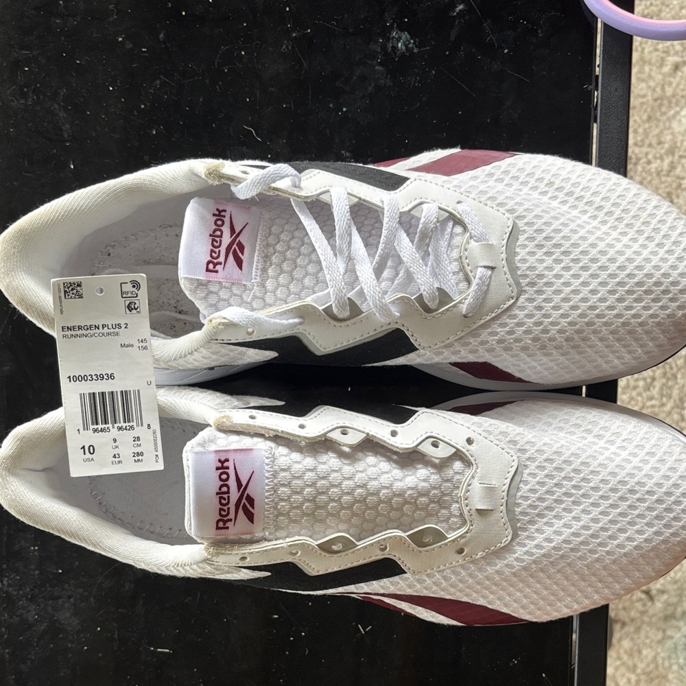 Reebok White and Red Sneakers